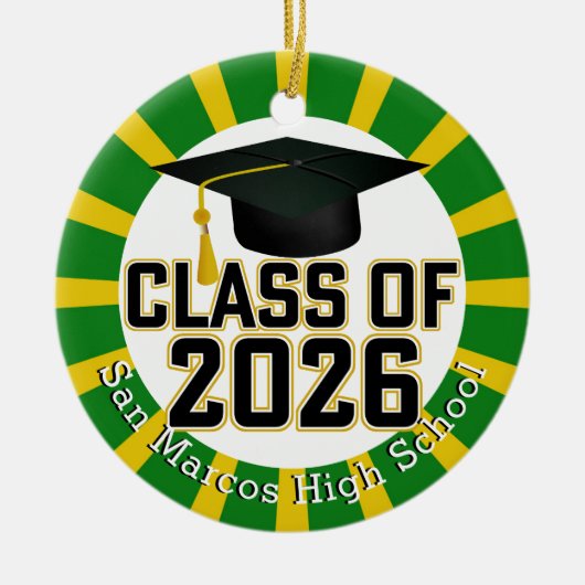 2026年の学校カラーズクラス写真 セラミックオーナメント (正面)