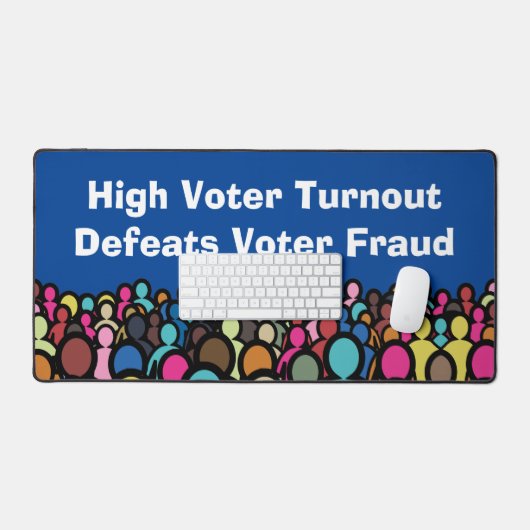 2026年の投票率の高い投票率は投票者詐欺を撃退 デスクマット (キーボード&マウス)
