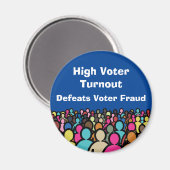 2026年の投票率の高い投票率は投票者詐欺を撃退 マグネット (正面/裏面)