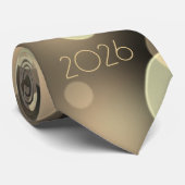 2026年の新年と金の泡 ネクタイ (ロール)
