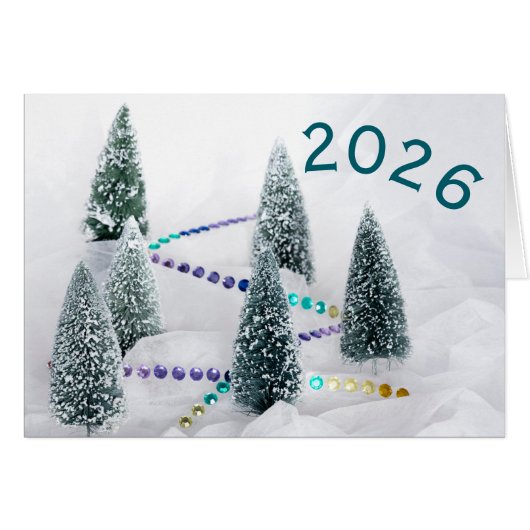 2026年の新年＆クリスマスツリー　ラインストーン　願い (正面横)