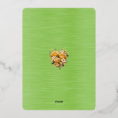 2026年の日付威厳があるを保存結婚する 箔招待状 (裏面)