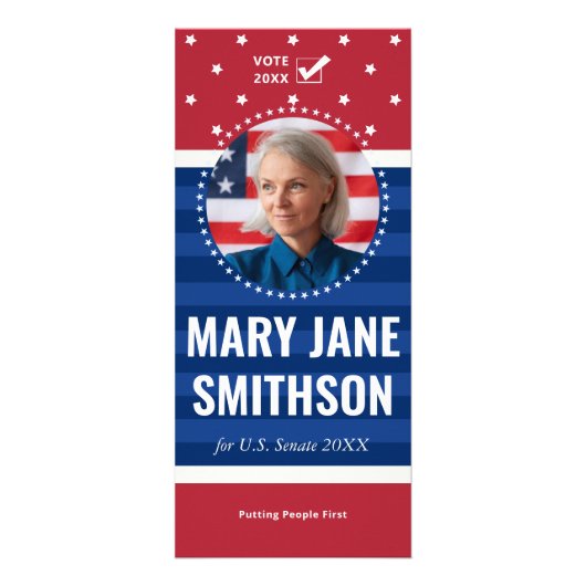 2026年の民主政治候補運動 ラックカード (正面)