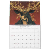 2026年の美しい暗黒の超現実的なアートカレンダー カレンダー (2月 2025)