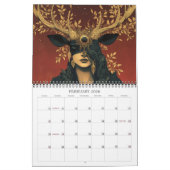 2026年の美しい暗黒の超現実的なアートカレンダー カレンダー (2月 2026)