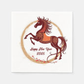 2026年の茶色 スタンダードカクテルナプキン (正面)