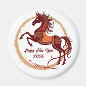 2026年の茶色 マグネット (正面)