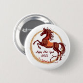 2026年の茶色 缶バッジ (正面&裏面)