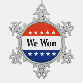 2026年の選挙で当選した スノーフレークピューターオーナメント