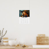 2026年の魔女の年間ウォールカレンダー ポスター (キッチン)