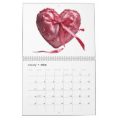 2026年の12か月「ハートのカレンダー」 カレンダー (1月 2026)