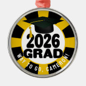 2026年はっきりしたクラス卒業 メタルオーナメント (正面)