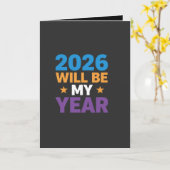 2026年は私の年!新たなスタートに最適なインスピレーション カード (黄色い花)