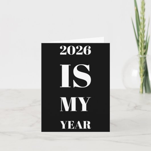 2026年は私の年 新年の決意 モチベーション アフィ カード (正面)