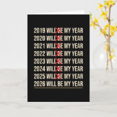 2026年は私の年 面白いユーモア 新年の名言 カード (黄色い花)