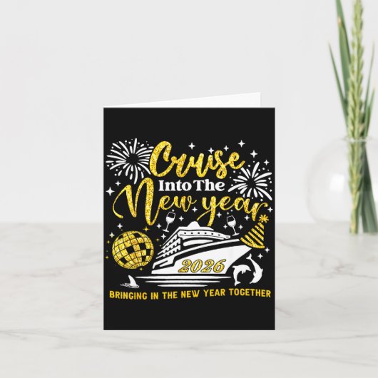 2026年へとクルージング！ハッピーニューイヤー カード (正面)