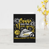 2026年へとクルージング！ハッピーニューイヤー カード (黄色い花)