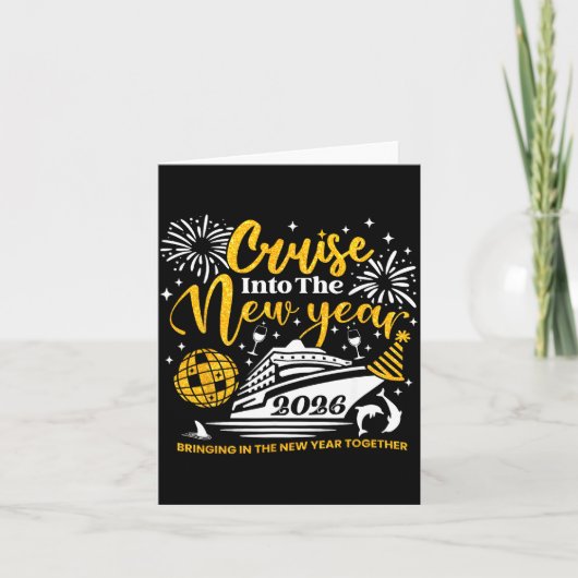2026年へとクルージング！ 2026年あけましておめでとう カード (正面)