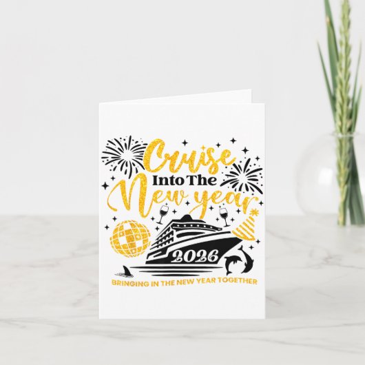 2026年へと cruising して入ろう 2026年おめでとう202 カード (正面)
