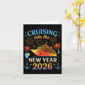 2026年へと cruising して突入！ ハッピーニューイヤー ファミリー カード (黄色い花)