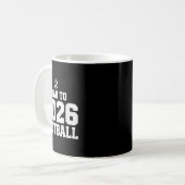 2026年への道 サッカー大好きおもしろサッカーファン  コーヒーマグカップ (正面左)