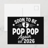 2026年またじぃじになる予定 Pregnancy  案内ポストカード (正面/裏面)