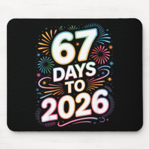 2026年まであと67日 6 7 新年の面白いミーム Six Seven マウスパッド