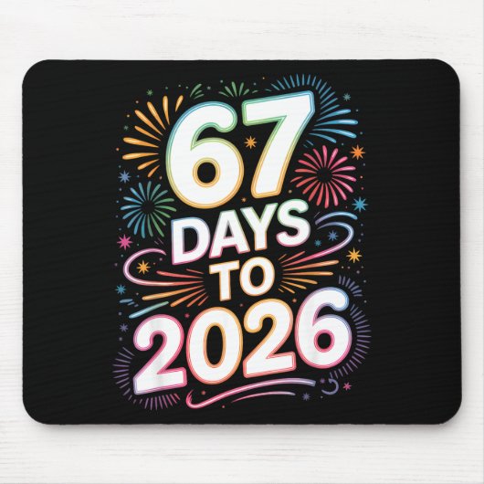 2026年まであと67日 6 7 新年の面白いミーム Six Seven マウスパッド (正面)