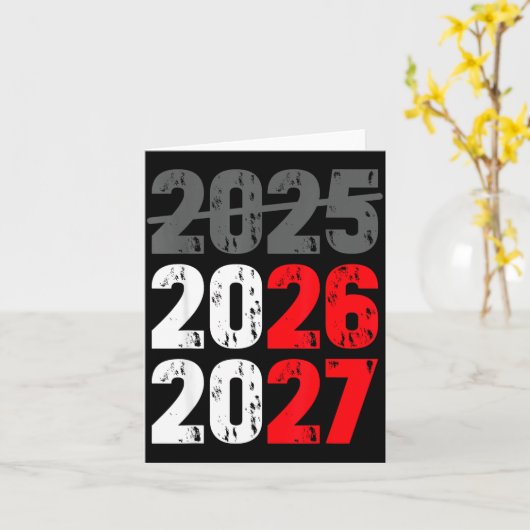 2026年ももうすぐ！2027年が来るよ！面白い67のミーム カード (黄色い花)
