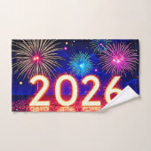 2026年をお祝いしよう: 明るい未来のスパークデザイン バスタオルセット (ハンドタオル)