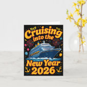 2026年をクルージングで迎えよう！クルースクワッドファミリー カード (黄色い花)