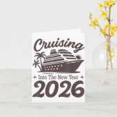 2026年をクルージングで迎える  2026クルーズバケーション カード (黄色い花)