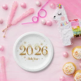 2026年を祝う紙皿 ペーパープレート