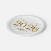 2026年を祝う紙皿 ペーパープレート (アングル)