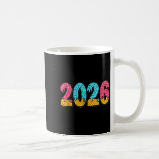 2026年アイスクリームしたたりGen Alpha流行語新年のお祝い コーヒーマグカップ (右)