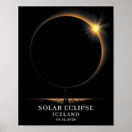 2026年アイスランド日食 天体 ポスター