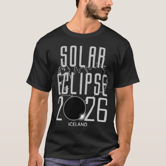 2026年アイスランド日食 Tシャツ (正面)