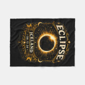 2026年アイスランド皆既日食 天体現象 フリースブランケット (正面(横))