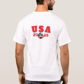 2026年アメリカサッカーファンギア限定版 Tシャツ (裏面)