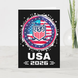 2026年アメリカホッケー アメリカ国旗 女性 男性 子供 ホッケーグッズ カード