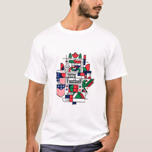 2026年アメリカ・カナダ・メキシコ サッカー アート Tシャツ