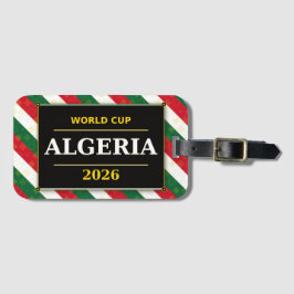 2026年アルジェリアサッカー・フットボールファン柄 ラゲッジタグ