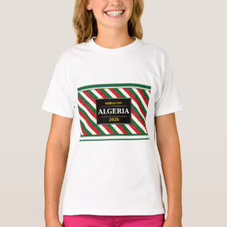 2026年アルジェリアサッカー・フットボールファン柄 Tシャツ