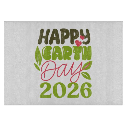 2026年アースデーおめでとう カッティングボード (正面)