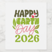 2026年アースデーおめでとう ワインラベル (シングルラベル)