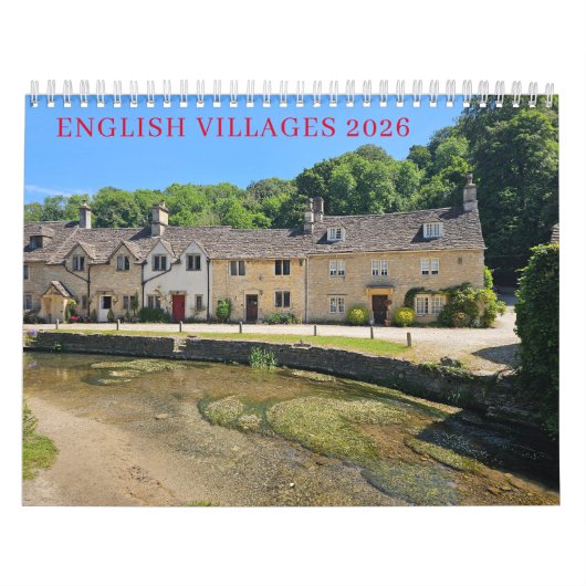 2026年イギリスの村カレンダー カレンダー (カバー)