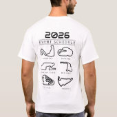 2026年イベントスケジュール Tシャツ (裏面)
