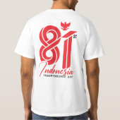 2026年インドネシア独立記念日81周年 Tシャツ (裏面)
