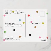 2026年エレガント初の金ゴールド写真フレーム 箔シーズンポストカード (裏面)