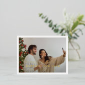 2026年エレガント初の金ゴールド写真フレーム 箔シーズンポストカード (立ち正面)